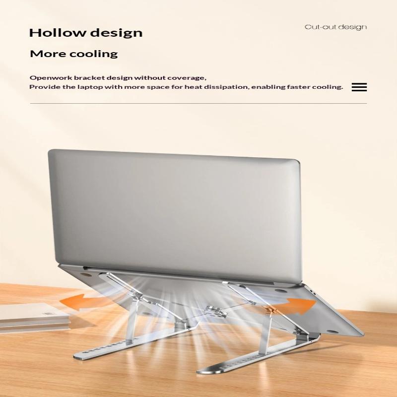 Aluminiumlegierung Laptop Ständer Verstellbar Faltbar Tragbar Für Notebook Computer Halterung Anhebbar Kühl Halter Rutschfest