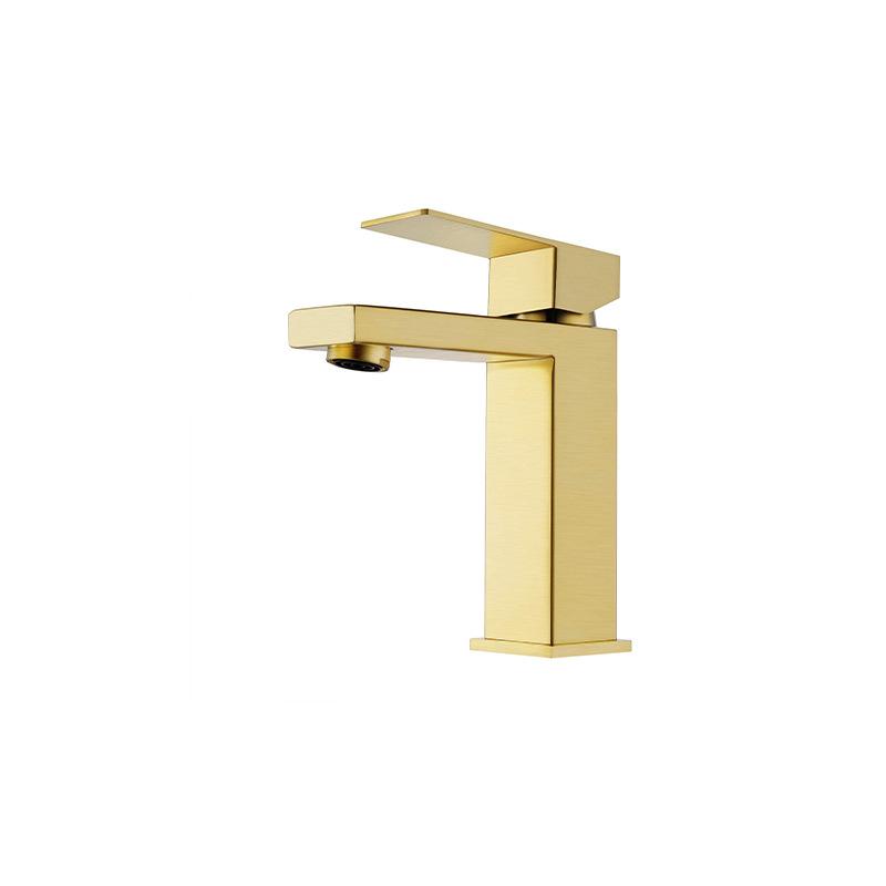 Bathroom Basin Faucet Brushed Sink Faucet Sus 304 Stainless Steel Hot Cold Bath Faucets Vanity Tap Deck Mounted Washbasin Taps