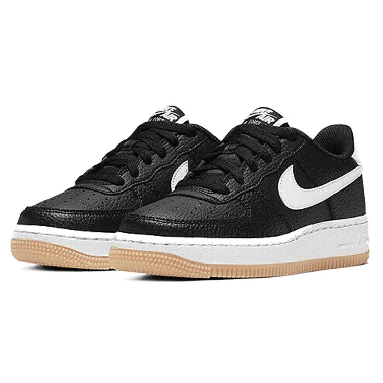 New Nike Air Force 1 Low Black Gum GS CI1759-001