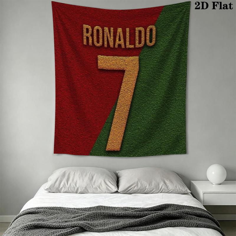 C Ronaldo Wall Tapestry Aesthetic Wall Hanging Printed Fabric Blanket Decorative Tapestries for Bedroom Living Room Home Decor