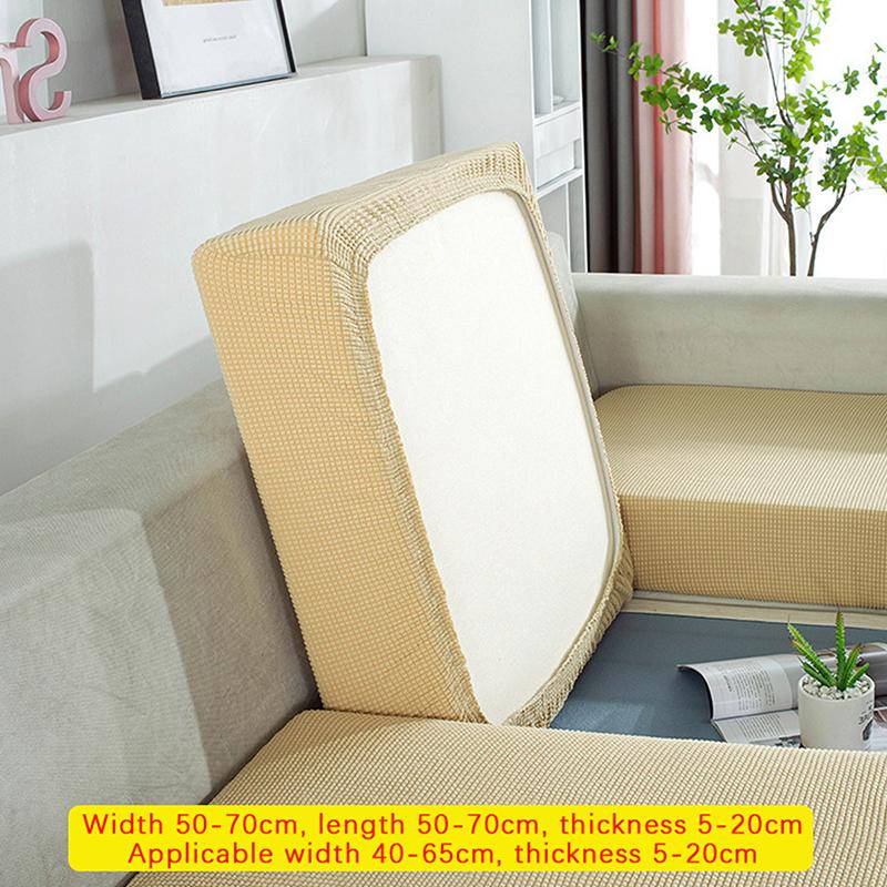 Эластичный чехол на сиденье дивана Растягивающийся 1-местный чехол на подушку Противоскользящий Пылезащитный Чехол на толстую подушку дивана beige 769₽