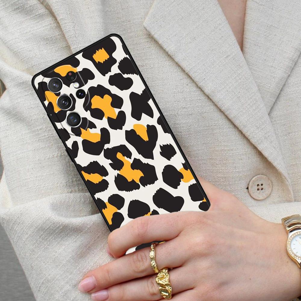 Leopard Pattern Cell Phone Case for Samsung Galaxy S26 Ultra S25 S24 S23 S22 S21 S20 Note10 Cover