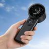 Mini ventilador portátil de mano recargable con pantalla digital y velocidad ajustable