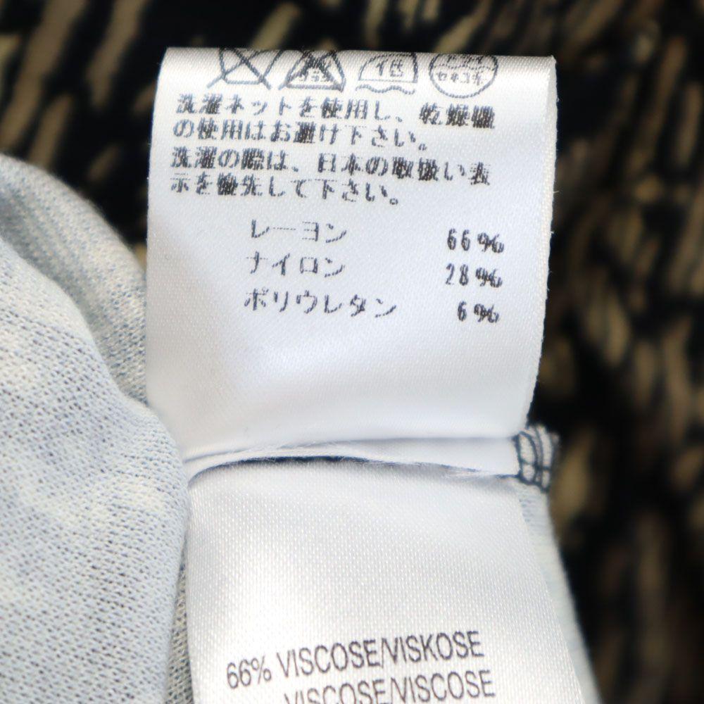 Unused TRAMONTANA Overall Handle Short Sleeve Long Dress L Black Stretch Women Used