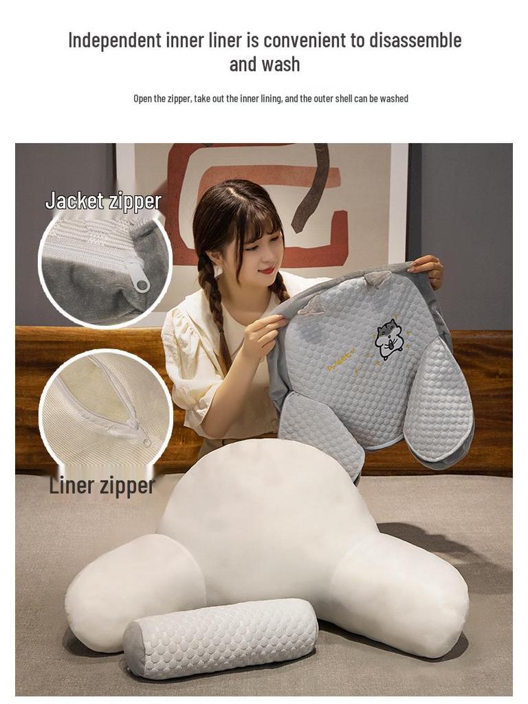 Ice Bean Hamster Figure Eight Backrest Cushion for Home & Office