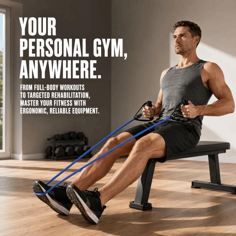 2PCS Elastic Material Exercise Band 25LB Resistance Band Gym Training