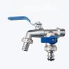 1/2'' 3/4'' Double Head Water Faucet Water Splitter Connector Coupling Adapter Valve Switch Garden Hose Irrigation Tap Joint