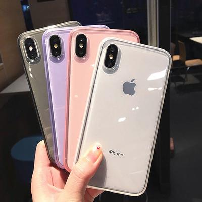 A prueba de choques Suave claro caso de teléfono suave cubierta de parachoques para iPhone XS Max 6s 7 8 Plus