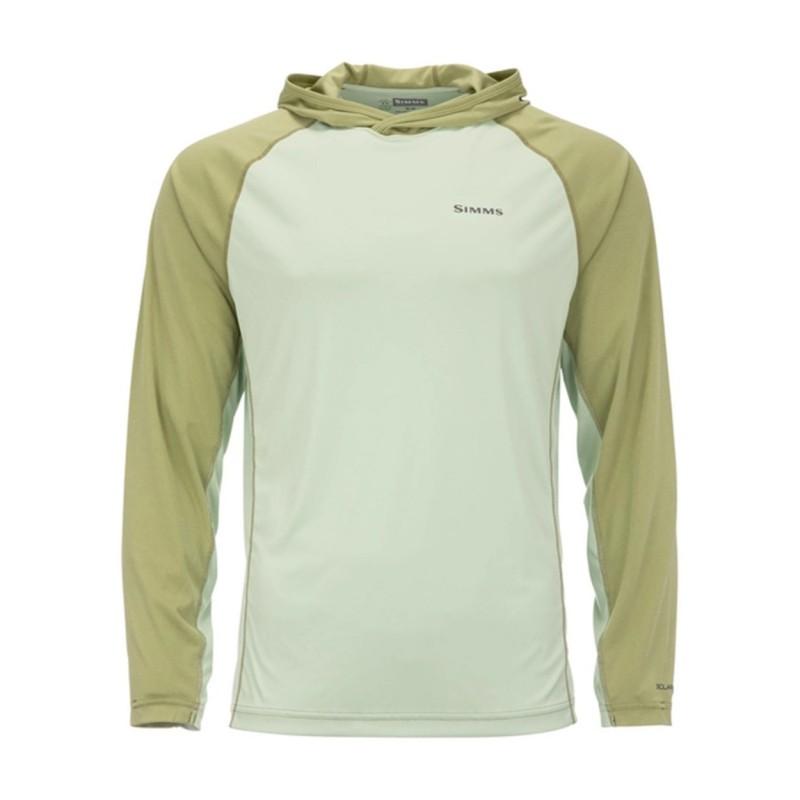 Simms Angler Langarm Kapuzen-Sonnenschutzhemd Herren Outdoor Angeln UV-beständig Schnelltrocknendes Oberteil