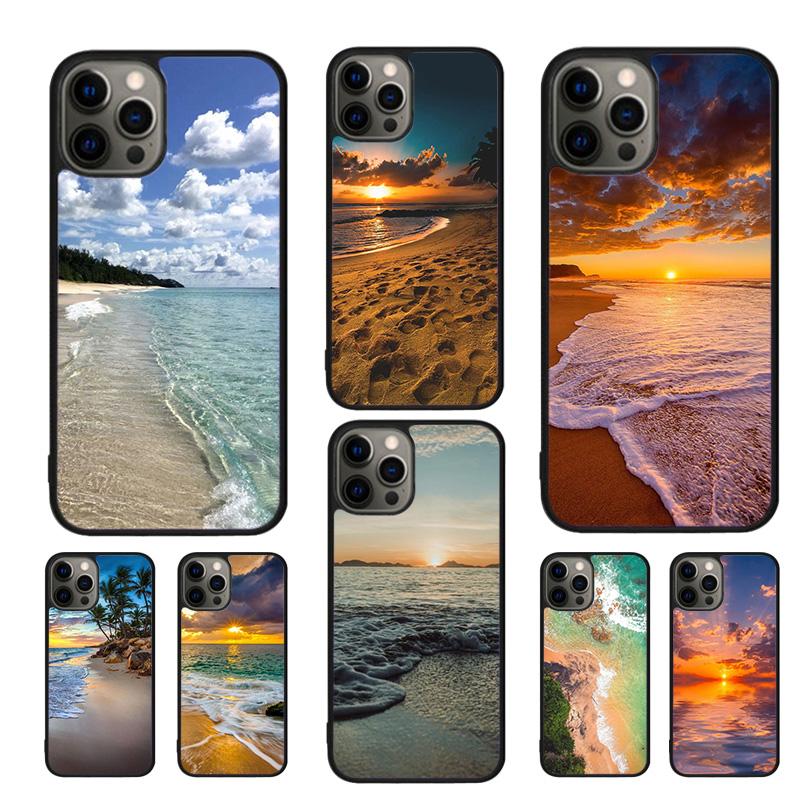 Summer Beach Sunset On Sea Mobile Phone Cases Cover For iPhone 17 Air 16 16e 15 14 12 13 11 Pro MAX Apple Plus Coque