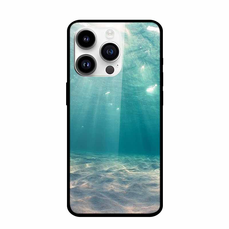 Tempered Glass Case For iPhone 15 Pro Max Hard Glass Back Cover For iPhone 15 Plus iPhone15 Phone Cases Bumper Colorful Shell