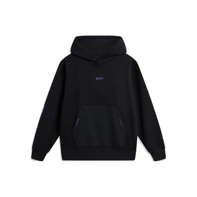 Basketball Serie Wade Weihnachts Edition Kapuzenpullover Langarm Locker Fleece Sweatshirt Herren Oberteile Schwarz AWDU651-1