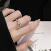 Pink Zircon Series Open Ring Cross French High-End Light Luxury Niche Design Sweet Cool Wind Ring Female Tide
