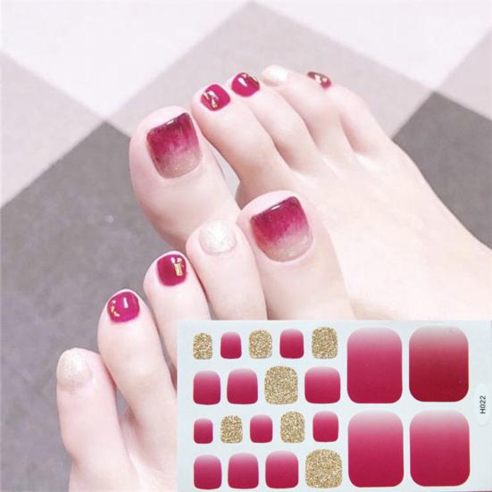 Heart Moon Smile Waterproof Toe Nail Sticker Full Cover Decal Adhesive Wrap