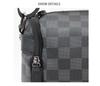 Men's Plaid Crossbody Shoulder Bag - Casual Korean Style Messenger Bag