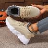 Women's Winter Sneakers With Fur Warm Sneakers For Women Shoes Red Sneakers Woman Plush Breathable Mesh Ladies Casual Shoes