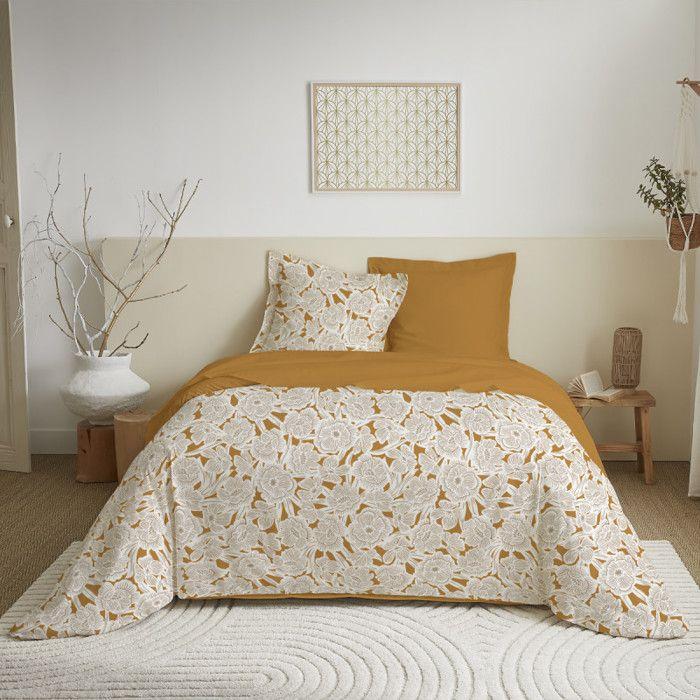 4-piece Sheet Set for 140 X 190 Cm Bed Agathe Mustard