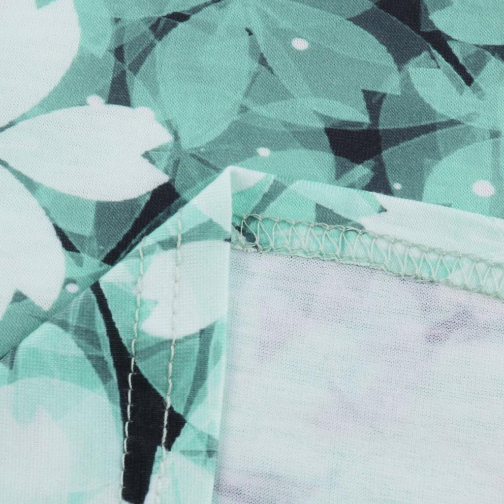 Women's Summer Casual Fashion Floral Print Short Sleeve V-Neck Swing Dress