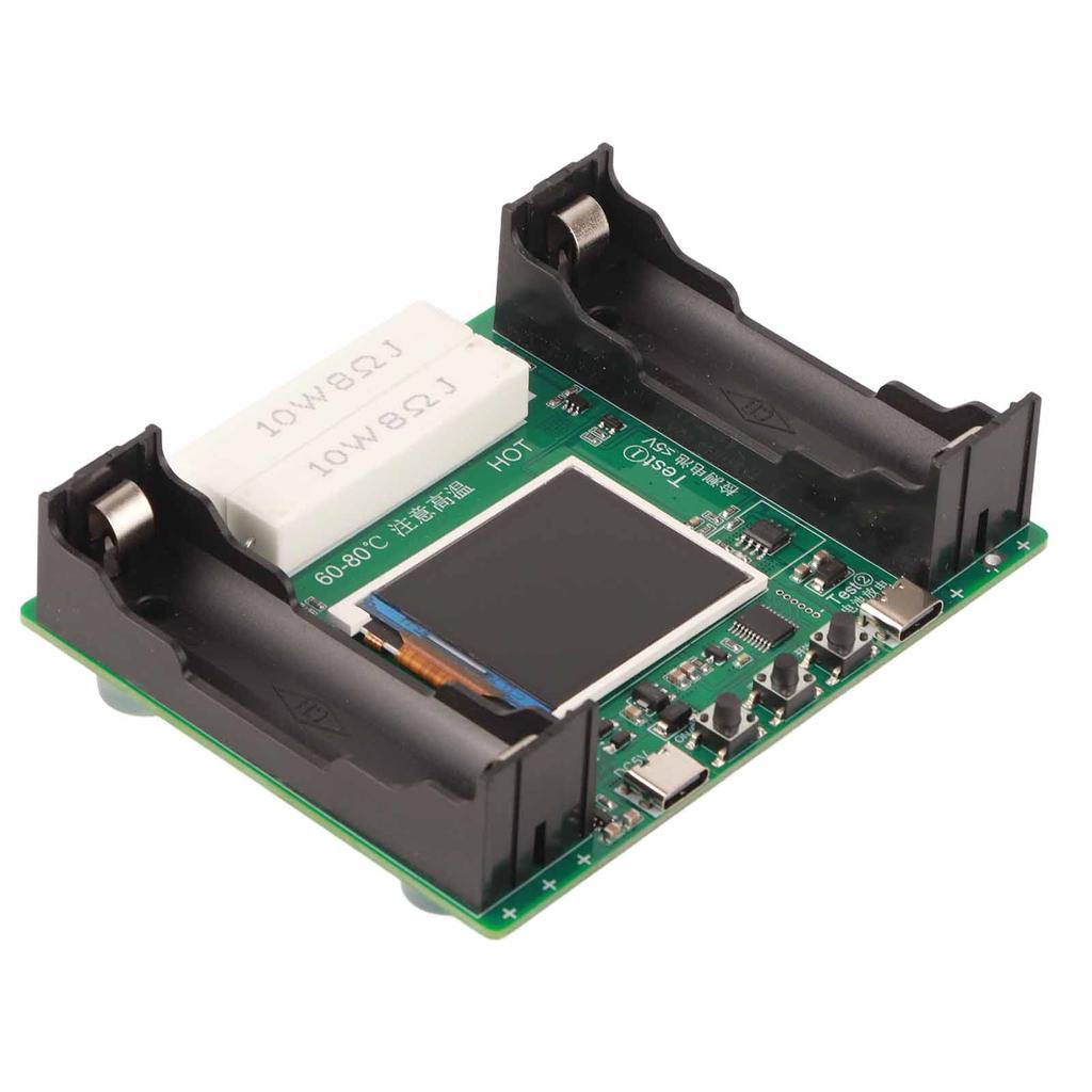 Battery Internal Resistance Tester 1.77in LCD Display Modes Adjustable 18650 Lithium Battery Capacity Tester DC5V