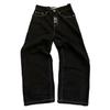 RogueWave Streetwear Jeans Y2K Retro Hip Hop Embroidered Baggy Jeans Retro Black Pants Mens Womens New High Waist Wide Leg Trousers