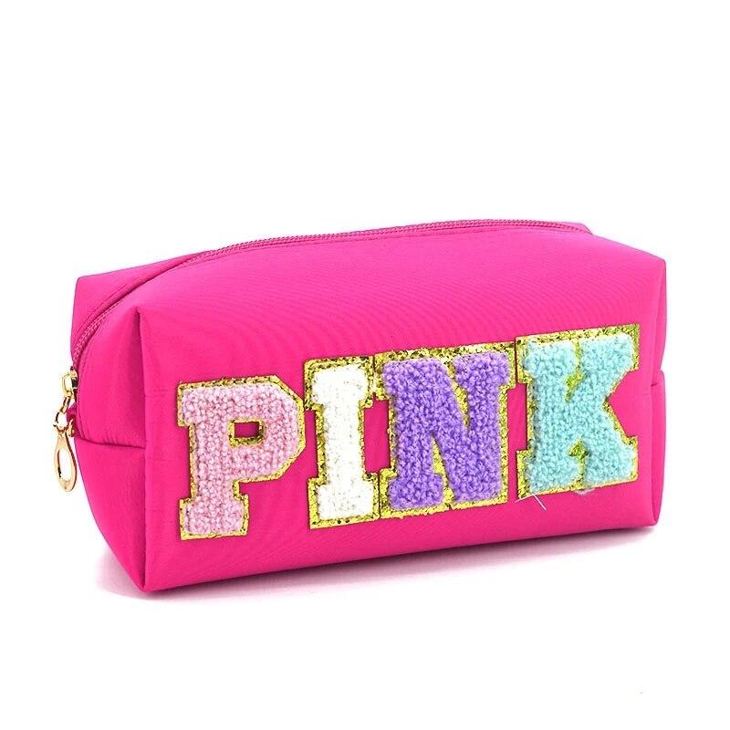 Women's Makeup Bag Durable Travel Storage Bag Embroidered Letter Wash Bag Soft Touch Makeup Bag Makeup Bag