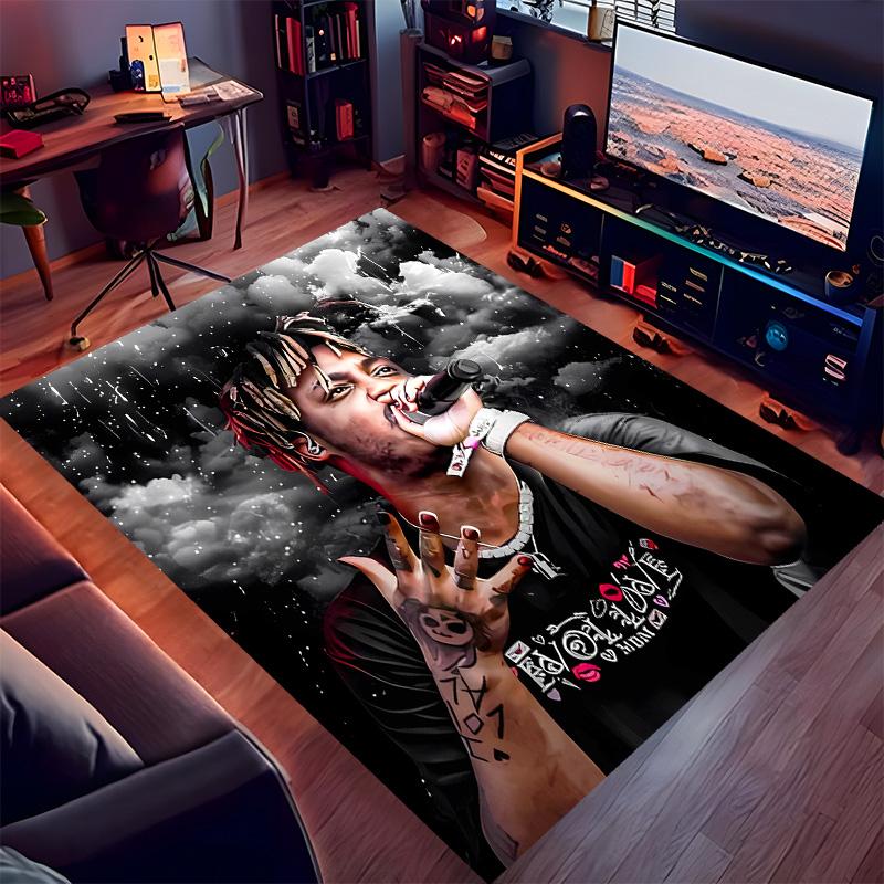 Juice WRLD1 Printed Absorbent Washable Carpet, Non-Slip Bathroom Mats, Kitchen Rugs, Yoga Mat,Living Room Entrance, Camping Picnic Rugs