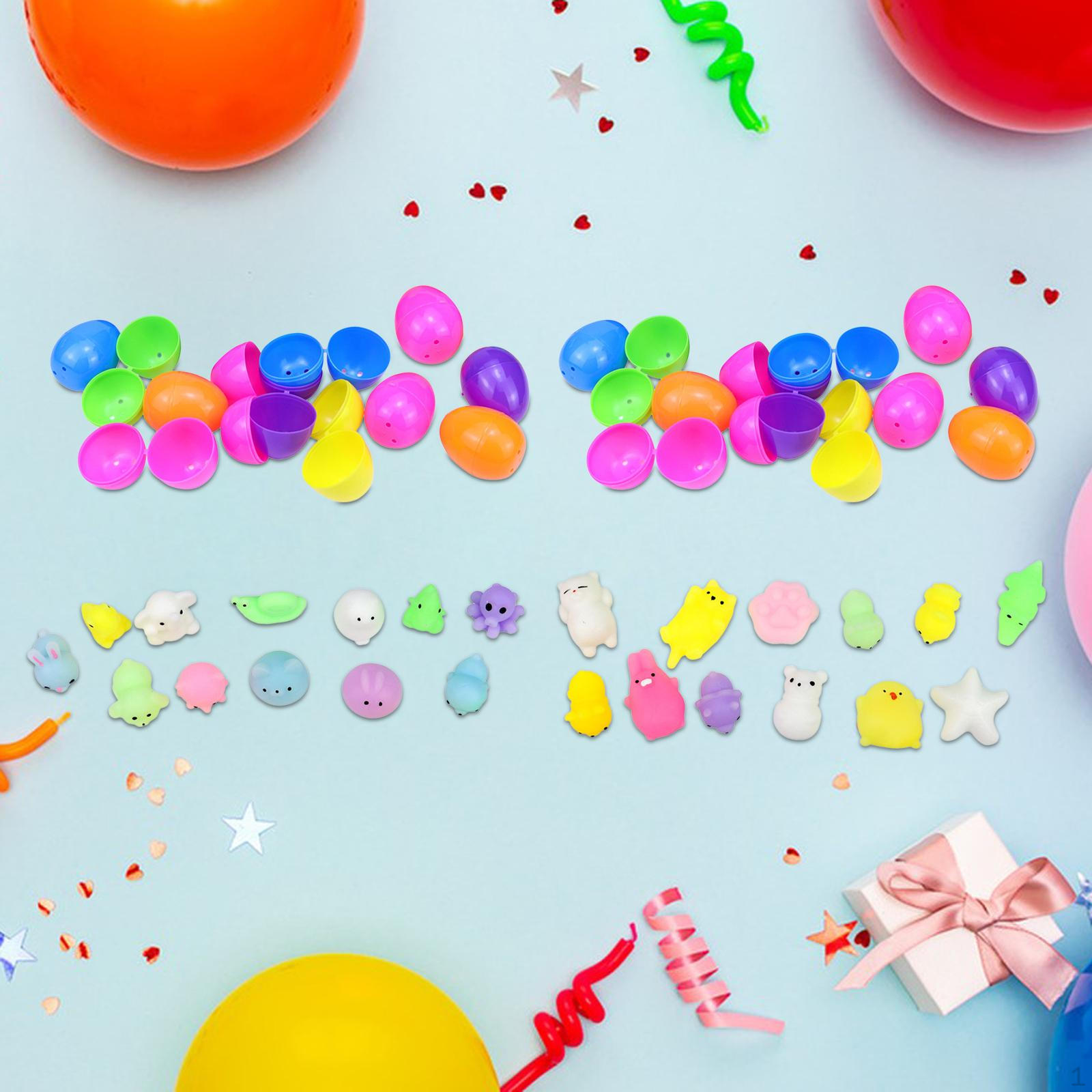 

Пасхальные яйца-игрушки Мини с миниатюрными фигурками для охоты в пакетиках для лакомств 24шт. 12pcs