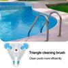 Y5JC Triangular Pool Vacuum Head for Easy Cleaning of Sensitive Surfaces Thick Bristles Pool Brush