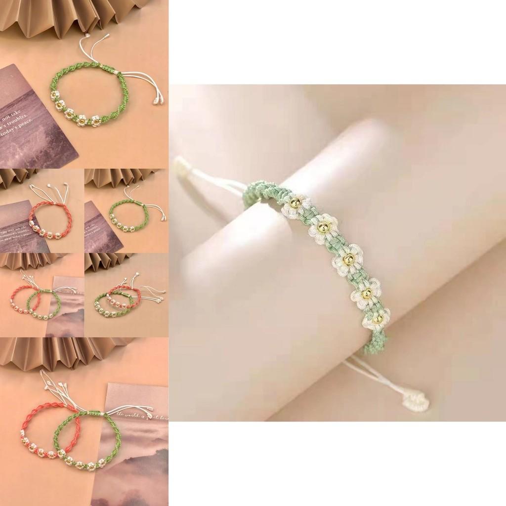 Daisy Delicate Handwoven Bracelet Unisex Retro Style Perfect Couples For