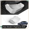 Rear Seat Storage Box Below For Tesla Model 3 Highland 2024 The Rear Air Outlet Storage Box Rear Seat Organizer Tray Accessories
