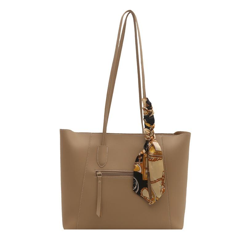 New Tote Bag Hand Bag Large Capacity Solid Color Simple Shoulder Armpit Bag Commuting Versatile