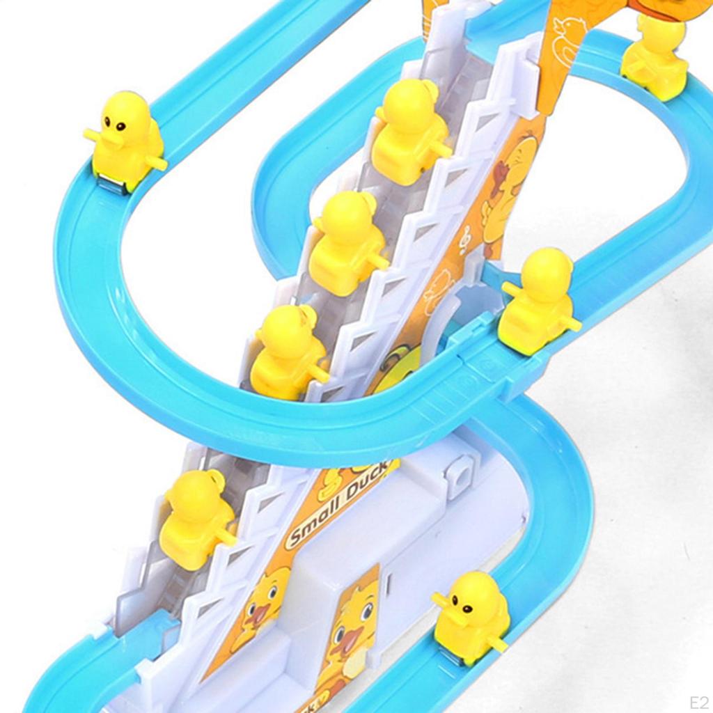 Elektrische Ente Treppensteigendes Spielzeug Pädagogisches Indoor-Puzzle DIY Kleine Gelbe