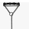 Heart Slip Chain Necklace Black Leather Choker Collar For Women Goth Accessories  Punk Gothic Jewelry