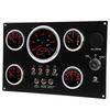12V 5 Gauge Set Instrument Panel 0 To 120MPH 0 To 8000RPM Red LED 0 To 5bar 0 To 73psi for Marine Boat Car