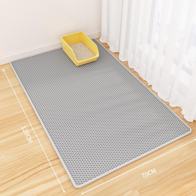 Cat Litter Mat: Anti-Tracking, Anti-Splash, Double Layer, Leak-Control Mat for Cats