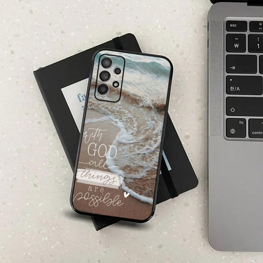 

Bible Verse Phone Case For Samsung Galaxy A13,A21s,A22,A31,A32,A52,A53,A71,A80,A91 Soft Black Cover Samsung a325g