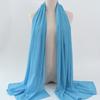 Fashion Pearl Chiffon Hijab Shawls Of Muslim Women Solid Color Head Wraps Scarf For Ladies