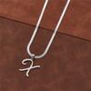Dainty Initial Necklace Silver 26 Letters Snake Chain Necklaces for Women Girls Jewelry Choker Birthday Gifts