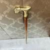 Handmade Wooden Walking Stick With Brass Tiger Head Handle 93.98 Cm Fathers Mothers Grandfather Grandmother Wedding Anniversary Gift