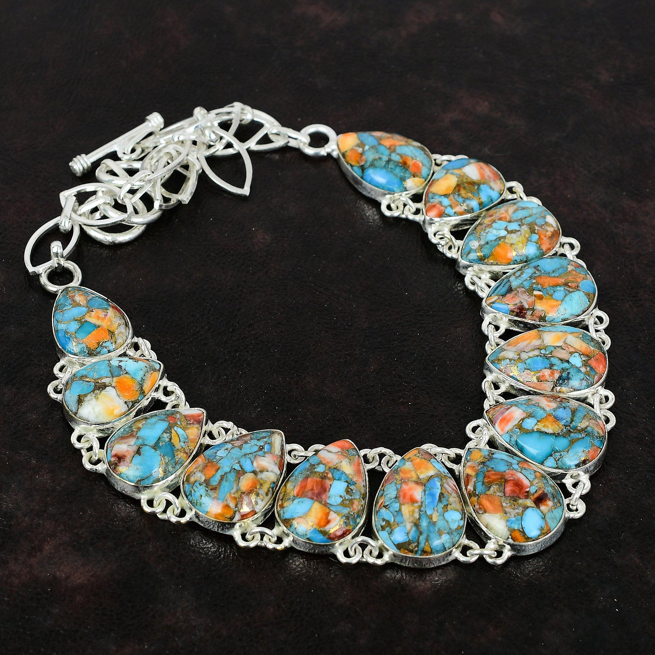 

Колючая устрица, бирюзовый драгоценный камень, ожерелье, ювелирные изделия, ожерелье из стерлингового серебра 925 пробы, регулируемая цепочка, ожерелье, подарок для жены, ювелирные изделия ручной работы 18 inches оранжевый