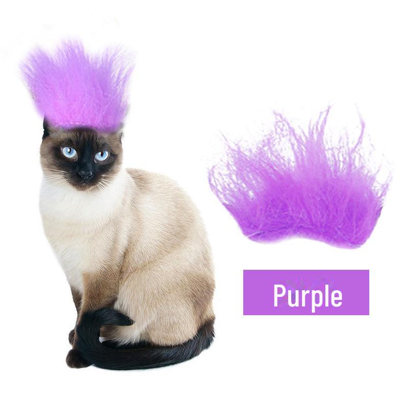 Colorful Halloween Wig Accessories for Pets: Funny Cat & Dog Costumes