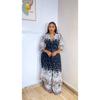Women's 2026 Spring New Elegant Printed Shirt and Wide-Leg Pants Set