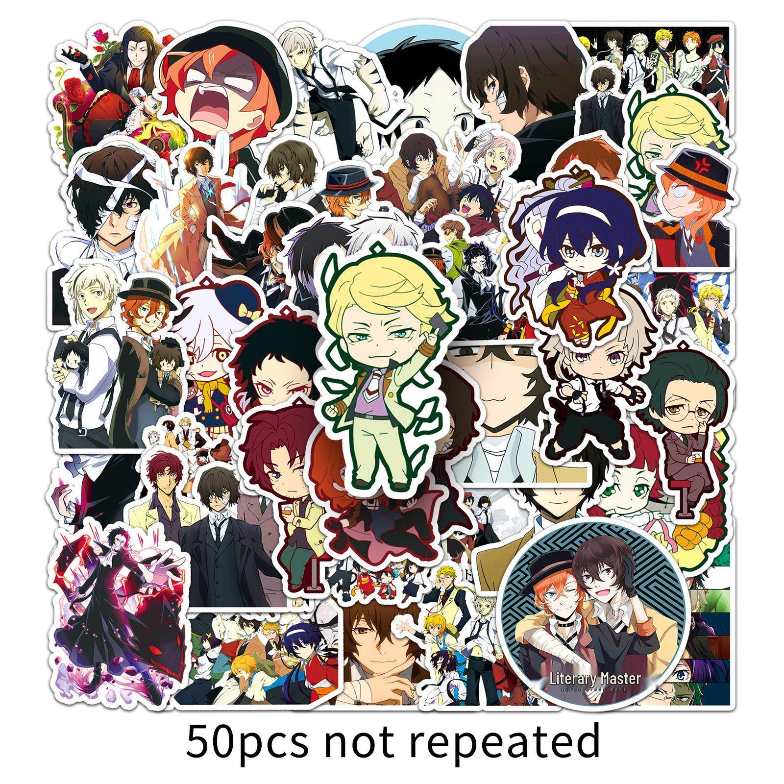 50 Bungo Stray Dogs Anime Graffiti Stickers for Phones & Suitcases - Waterproof