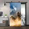 3d Wardrobe Sticker Door Entry Black Labrador Puppy Vinyl Waterproof Selfadhesive Door Mural Decal Home Decor