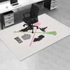 Wicked Pattern Polyester Office Carpet Chair Mats, Home Decor Dormitory Floor Protector with Anti Sk