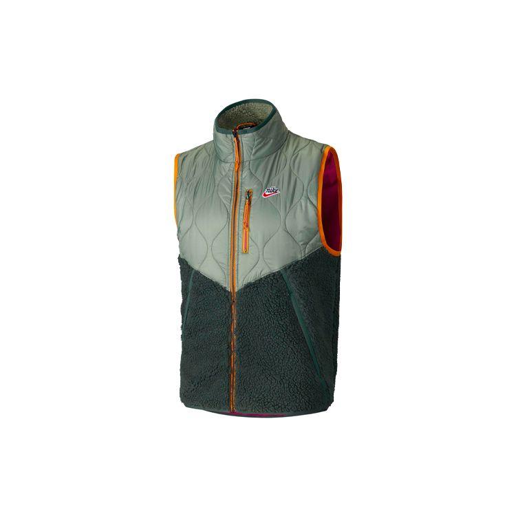 

Nike Sportswear Heritage флисовый жилет с цветными блоками и воротником-стойкой, мужские жилеты спирально-шалфейного цвета CU4451-353