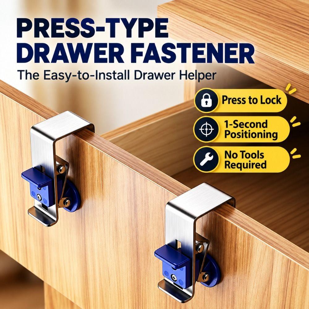 2pcs Press Lock Drawer Front Installation Clamps Drawer Panel Fixing Clamp Drawer Assembly