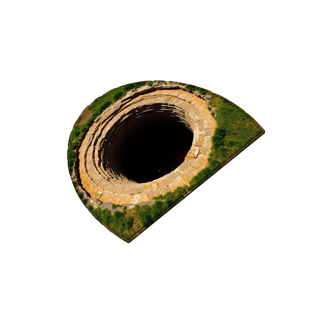 Front Door Mat Indoor Outdoor Entrance, 3D Optical All-Weather Doormat, Optical Rug Ground Crack Rug 3D Rugs, Easy Clean Patio Porch