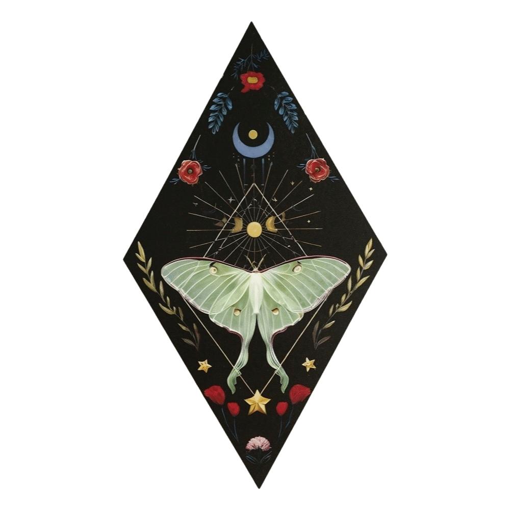 Dark Style Wooden Wall Decor Sun Moon Wall Art Sign Wall Mounted Board  Gothic Style