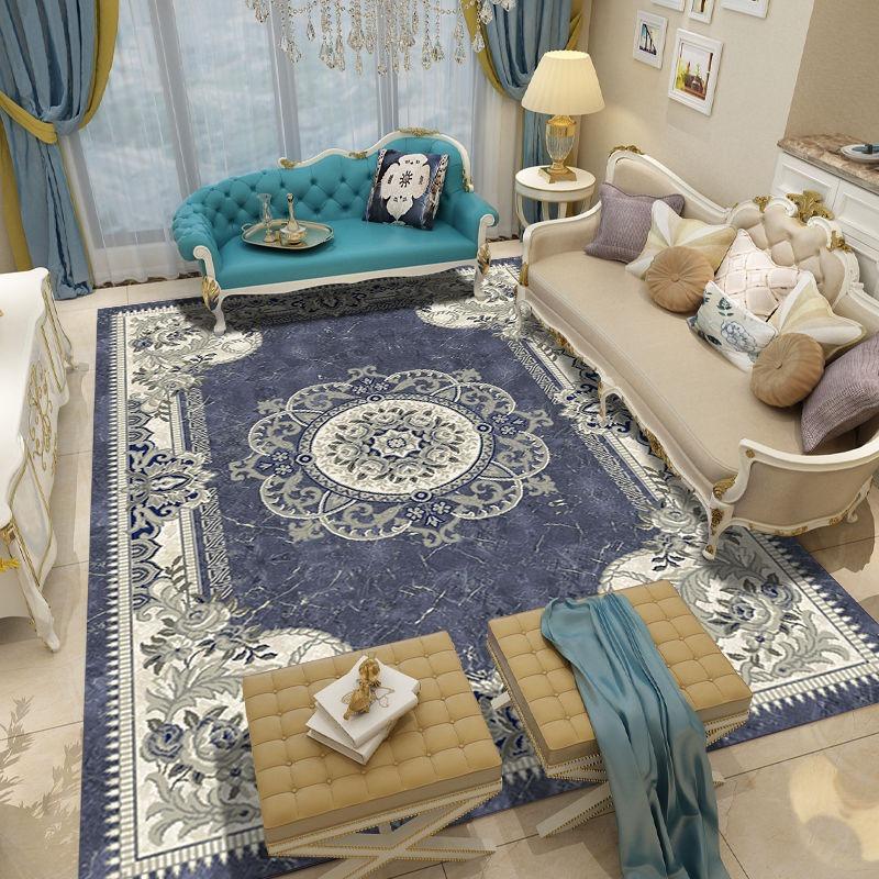 

Kashmiri Ethnic Style Carpet Mechanical Washable Bedroom Full Cover Living Room Rug Resistant To Dirt Easy Maintain Soft Mat 40x60cm